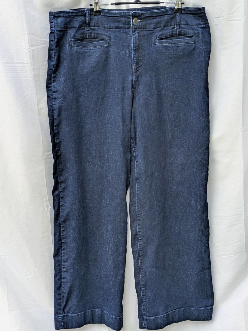 Cleo Wide Leg High Rise Denim Jeans Porkchop Pocket Coastal Grandmother Corpcore